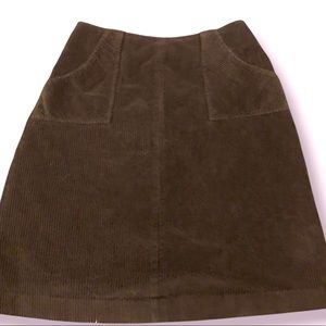 Vintage 90s chocolate brown corduroy skirt